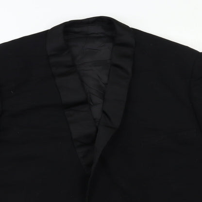 Mens UK Size 42 Preworn Regular Black Suit Jacket