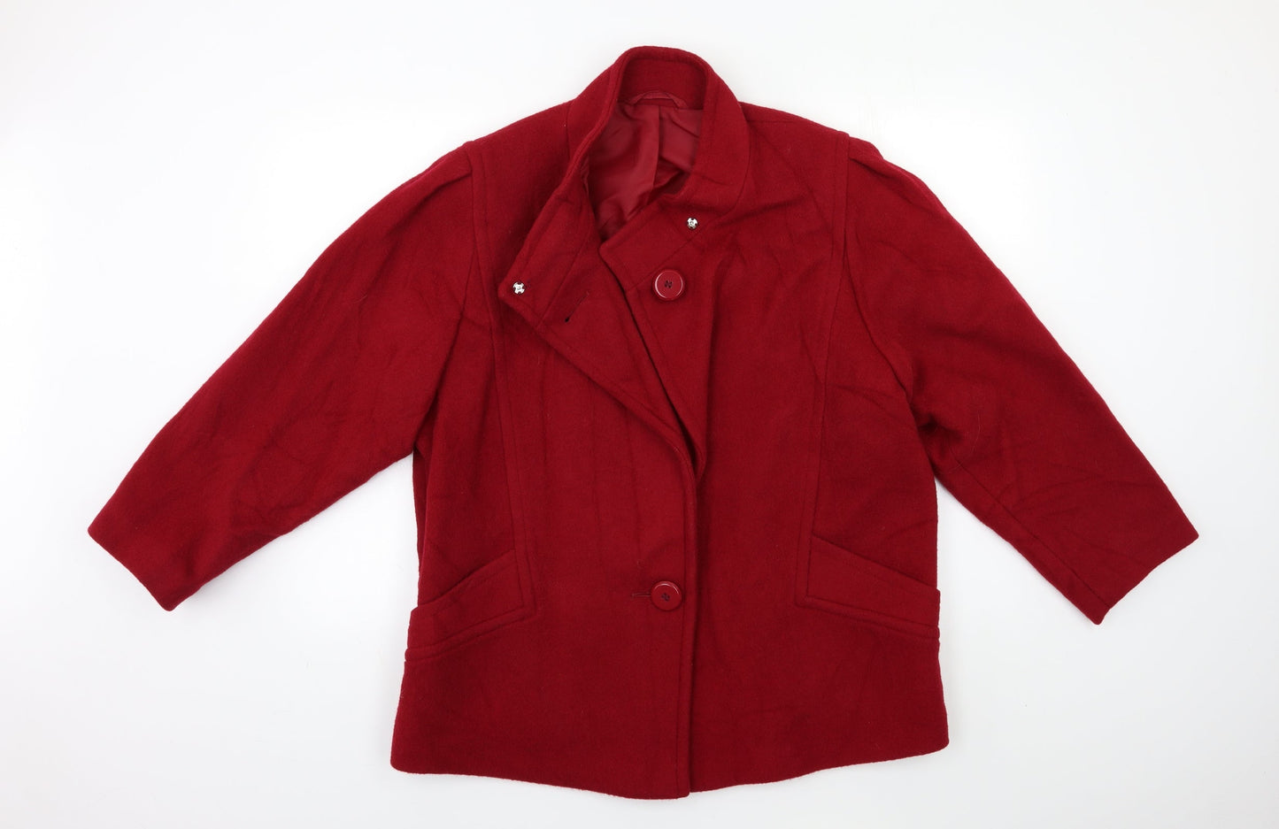 Womens UK Size M Preworn Red Overcoat