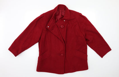 Womens UK Size M Preworn Red Overcoat