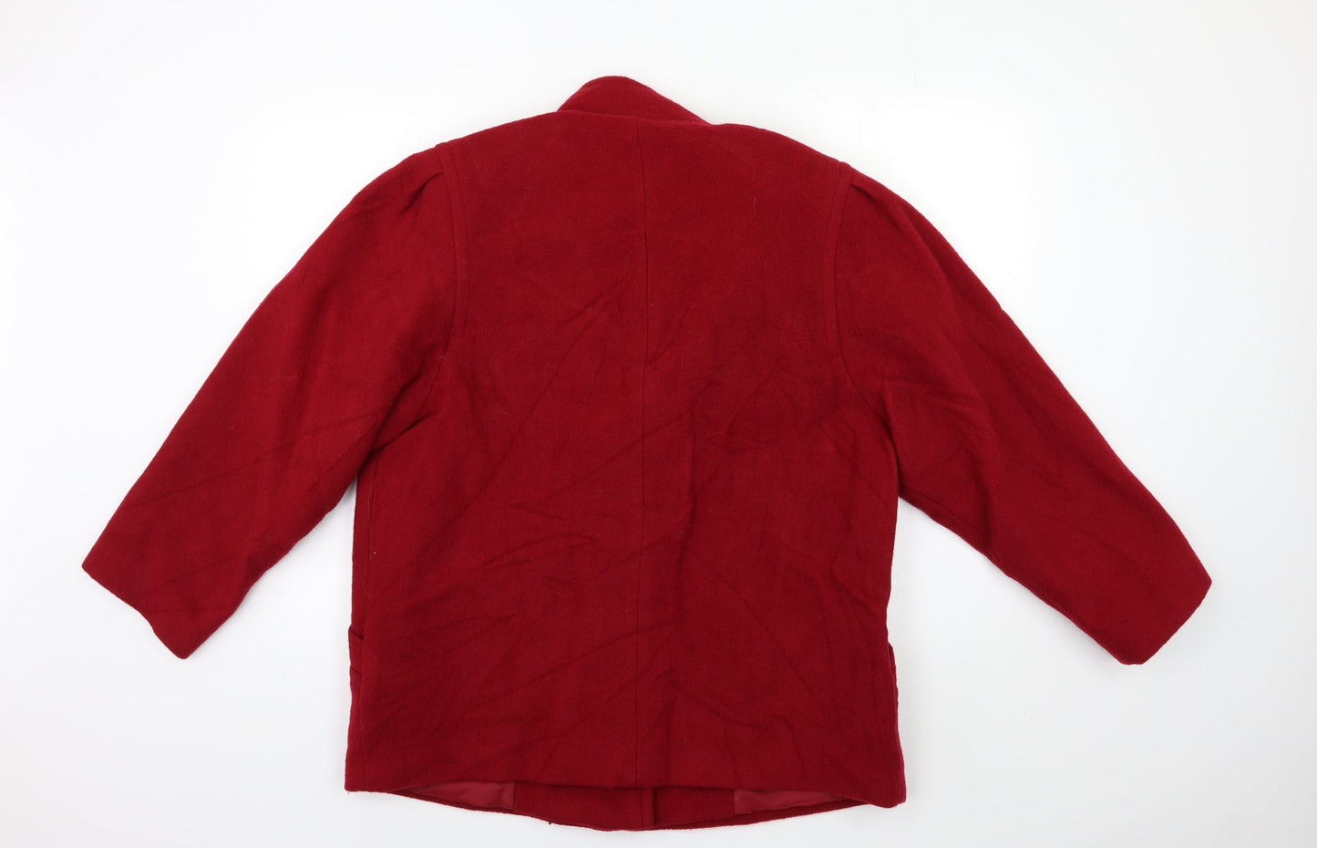 Womens UK Size M Preworn Red Overcoat