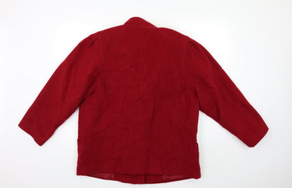 Womens UK Size M Preworn Red Overcoat