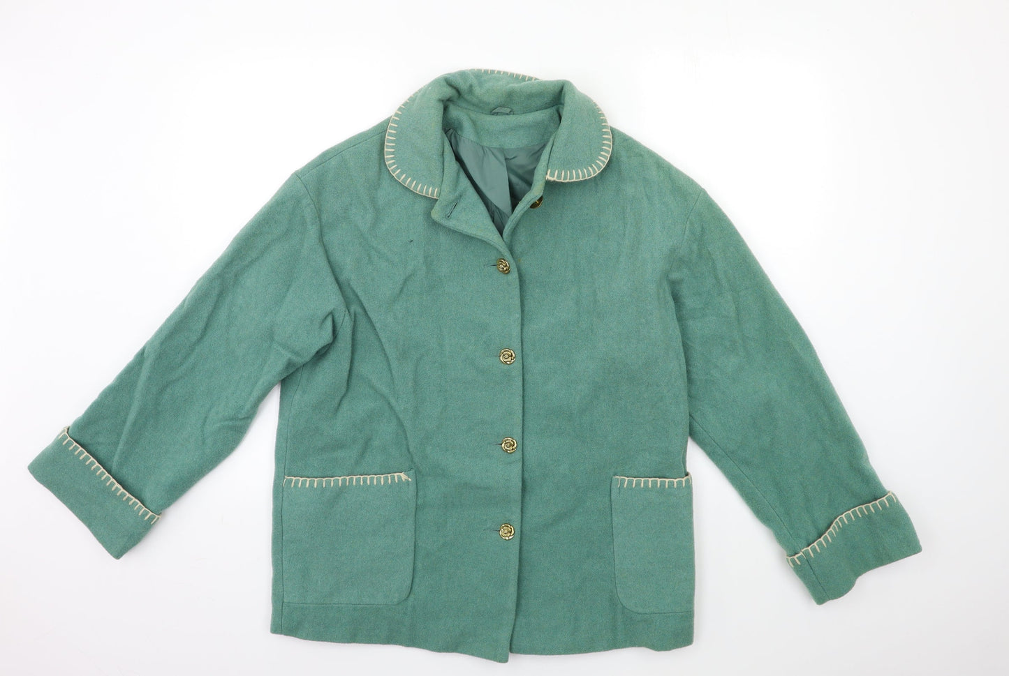 Womens UK Size 10 Preworn Blue Overcoat