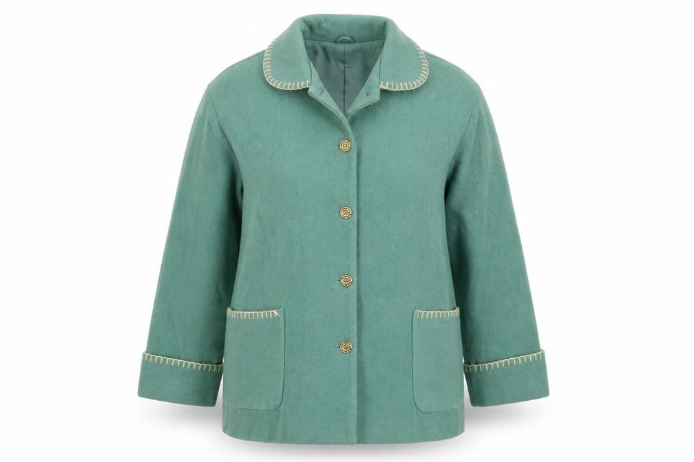 Womens UK Size 10 Preworn Blue Overcoat