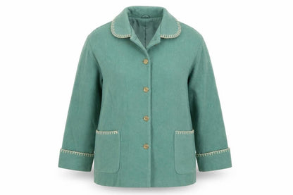 Womens UK Size 10 Preworn Blue Overcoat