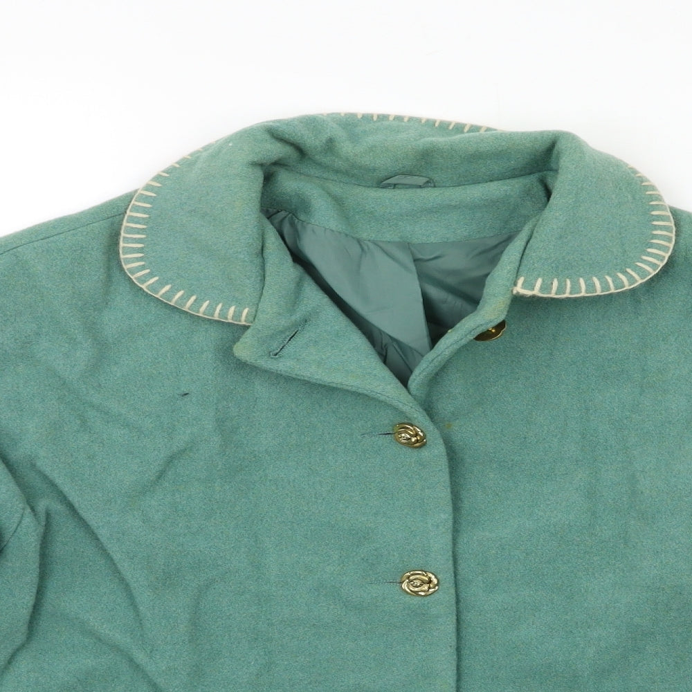 Womens UK Size 10 Preworn Blue Overcoat