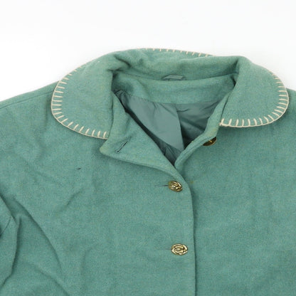 Womens UK Size 10 Preworn Blue Overcoat