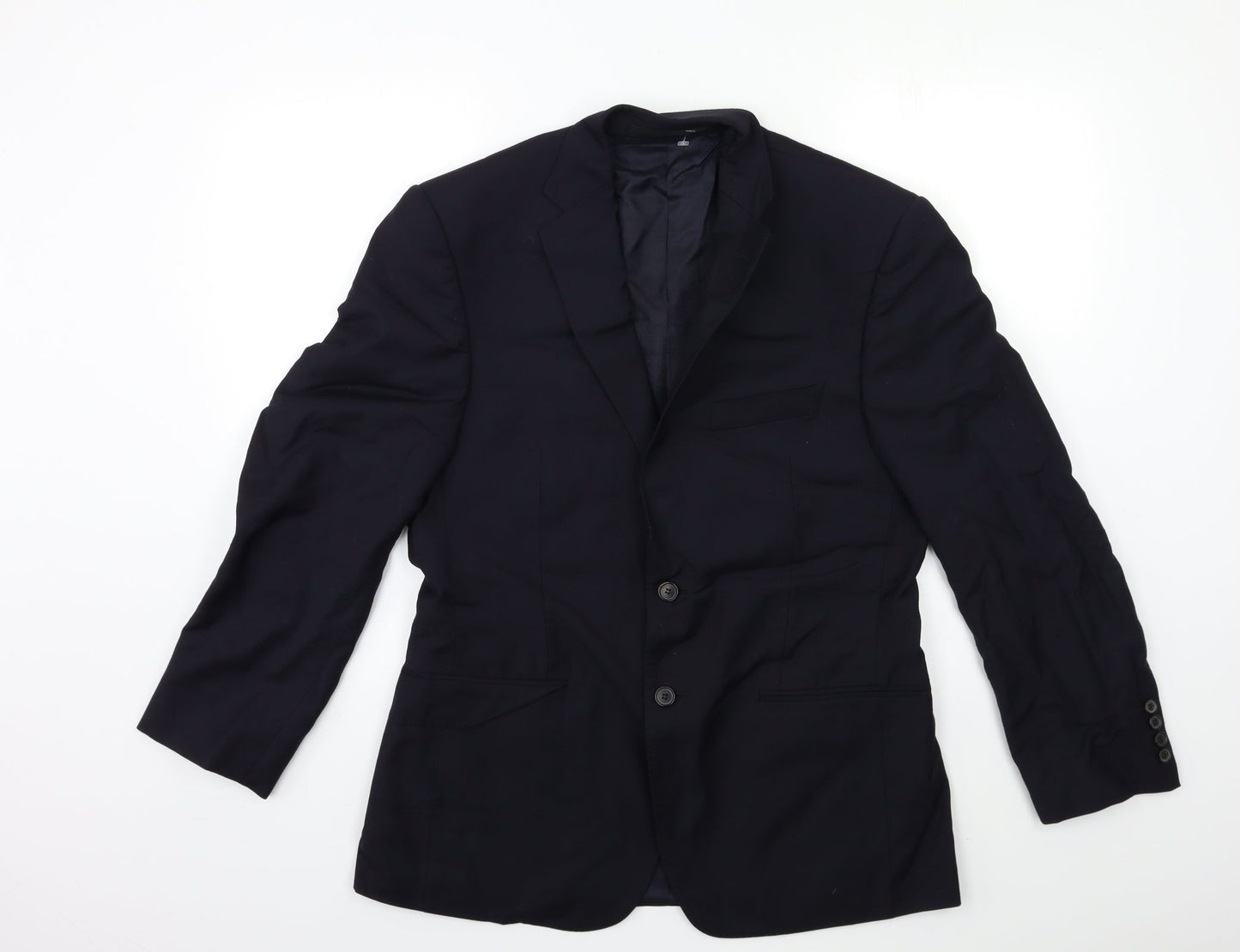 Mens UK Size 38 Marks and Spencer Regular Blue Suit Jacket