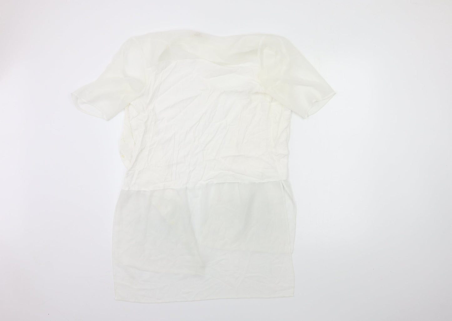 Womens UK Size 12 River Island White Basic Blouse