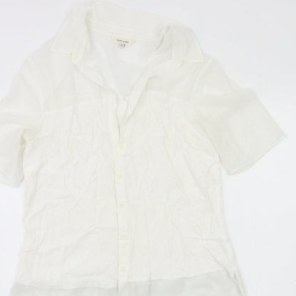 Womens UK Size 12 River Island White Basic Blouse