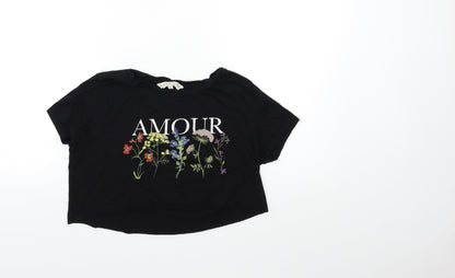 F&F Womens Black   Basic T-Shirt Size 8