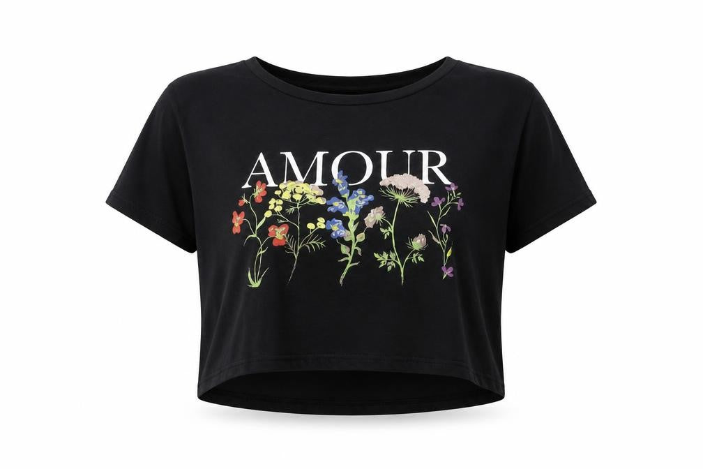 Womens UK Size 8 F&F Black Basic T-Shirt