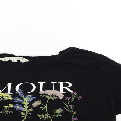 F&F Womens Black   Basic T-Shirt Size 8