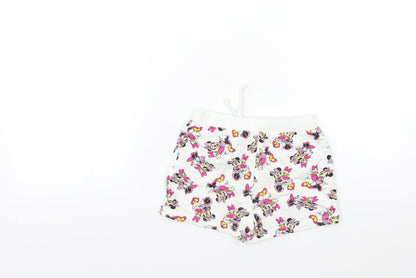Disney Baby White Geometric  Cropped Leggings Size 18 Months