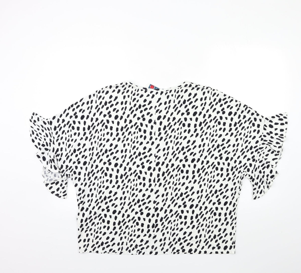 STYLE TEX Womens White Animal Print  Basic T-Shirt Size 12