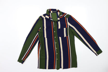 Cameo rose Womens Grey Striped  Basic Button-Up Size 8