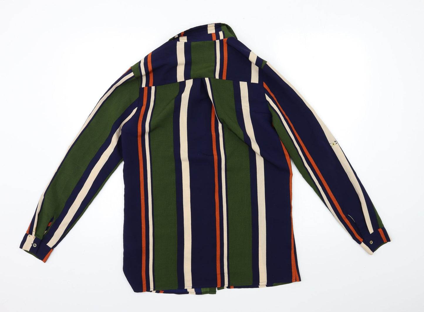 Cameo rose Womens Grey Striped  Basic Button-Up Size 8