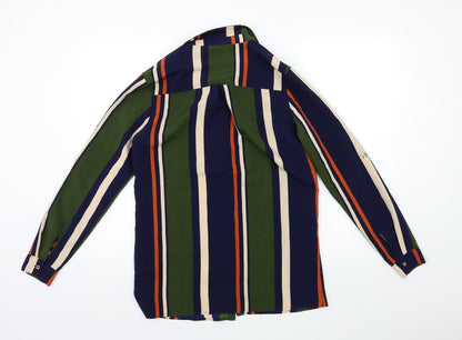 Cameo rose Womens Grey Striped  Basic Button-Up Size 8