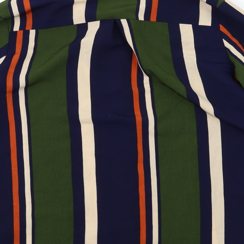 Cameo rose Womens Grey Striped  Basic Button-Up Size 8