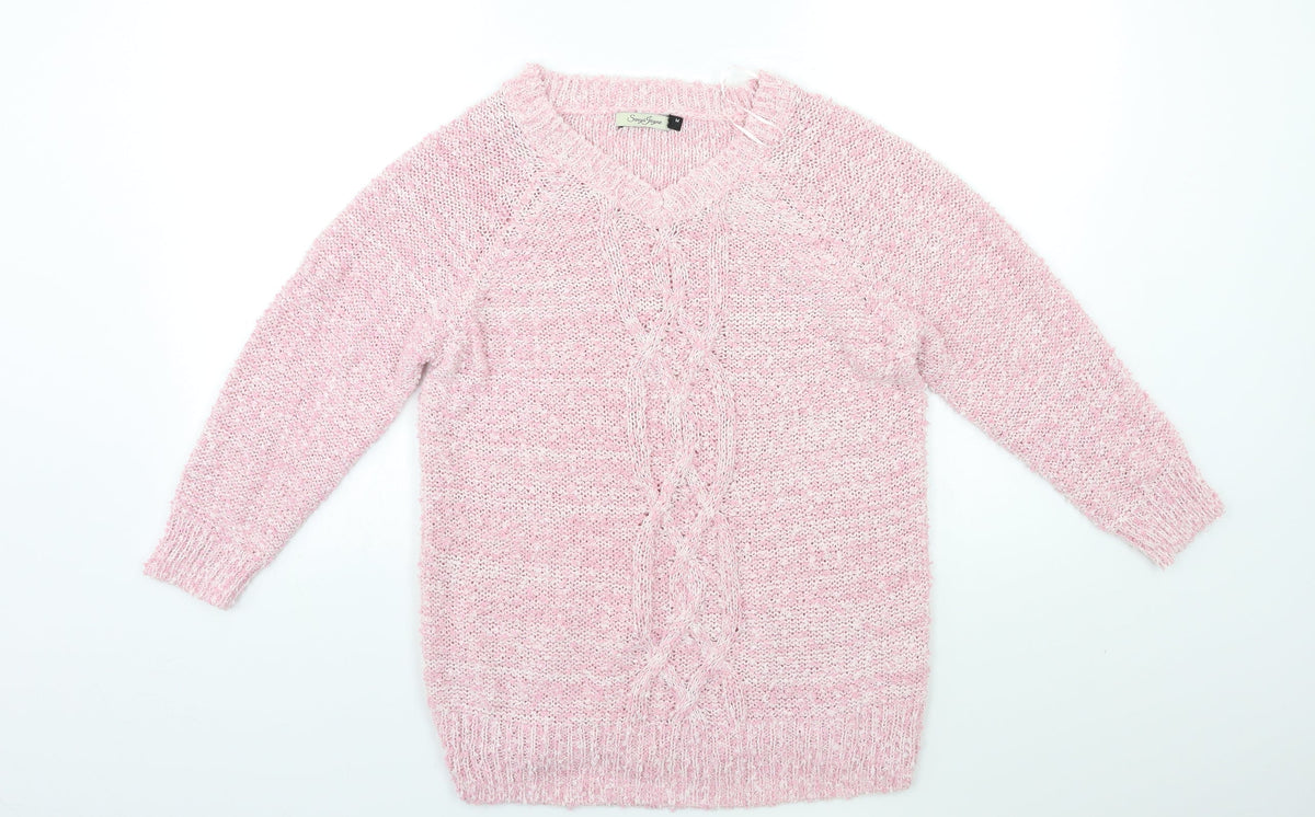 sonya jayne Womens Pink  Knit Pullover Jumper Size M