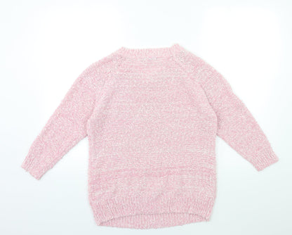 sonya jayne Womens Pink  Knit Pullover Jumper Size M