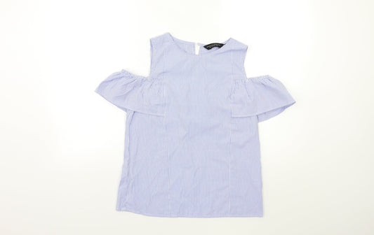 Womens UK Size 8 Dorothy Perkins Blue Basic Blouse