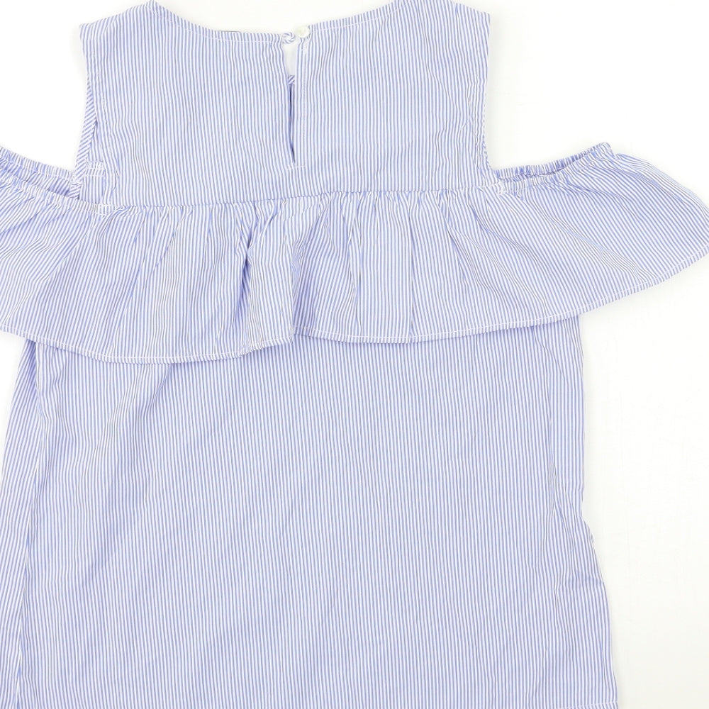 Womens UK Size 8 Dorothy Perkins Blue Basic Blouse