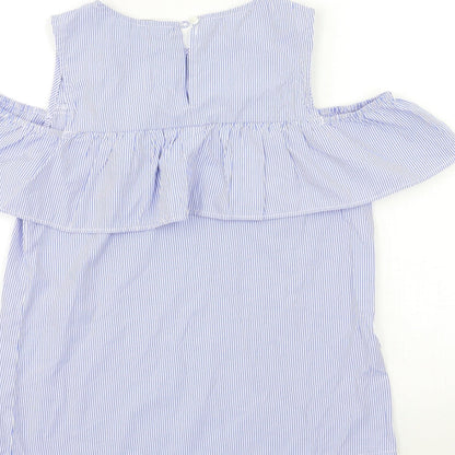 Womens UK Size 8 Dorothy Perkins Blue Basic Blouse