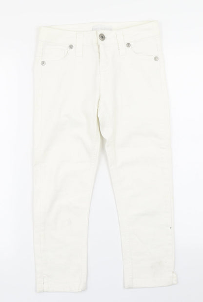 House of Denim Womens White  Denim Cropped Jeans Size 8 L20 in