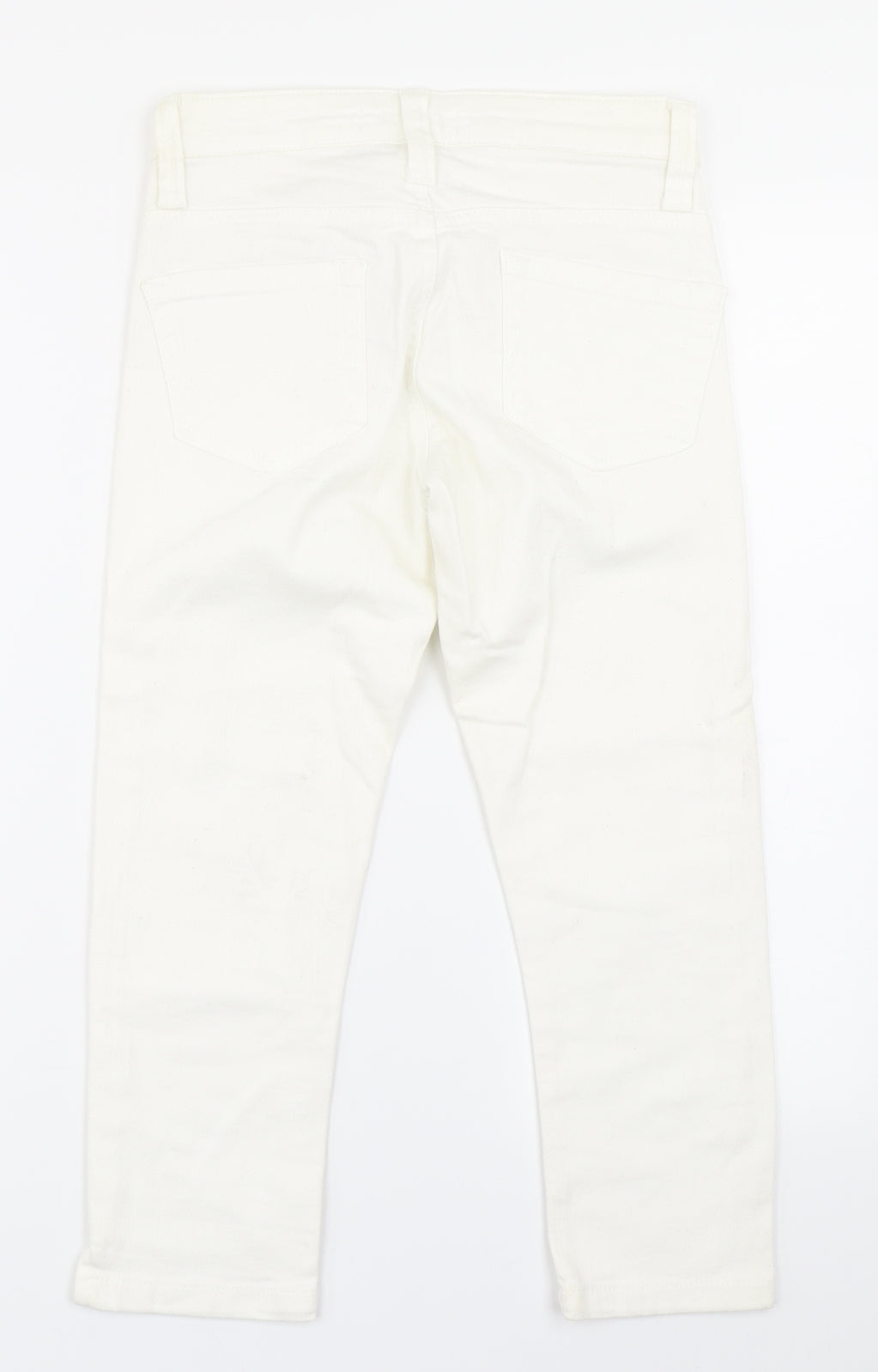 House of Denim Womens White  Denim Cropped Jeans Size 8 L20 in