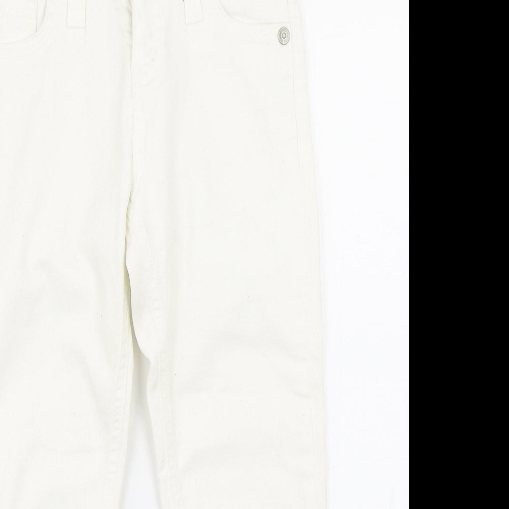 House of Denim Womens White  Denim Cropped Jeans Size 8 L20 in