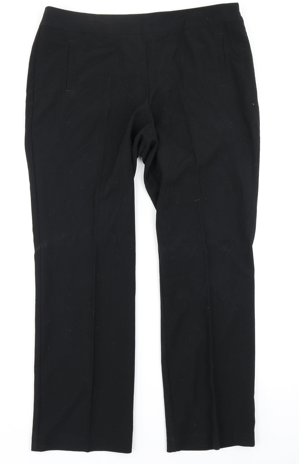 Womens UK Size 14 M&S Regular Fit  Black Trousers