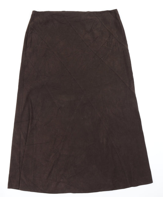 BHS Womens Brown   Flare Skirt Size 14