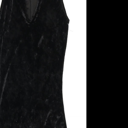Edge Womens Black  Velour Bodycon  Size 8