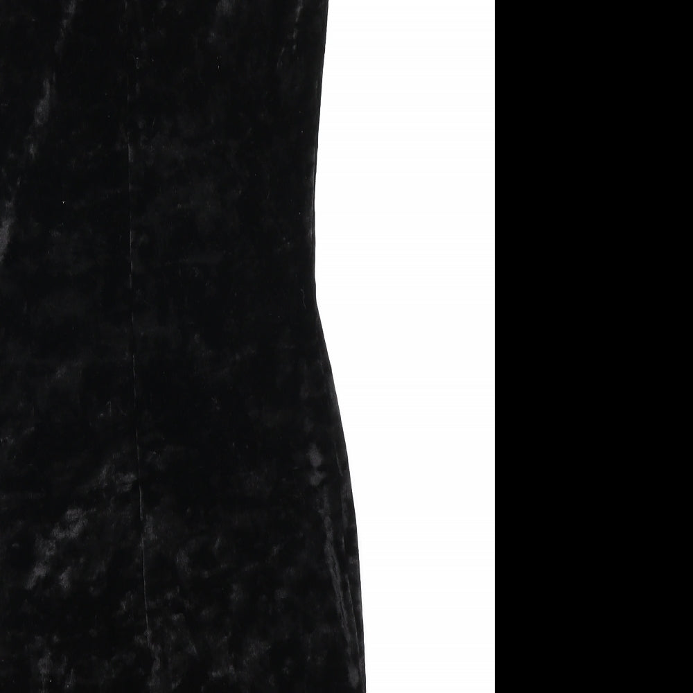 Edge Womens Black  Velour Bodycon  Size 8