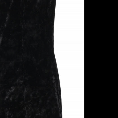 Edge Womens Black  Velour Bodycon  Size 8