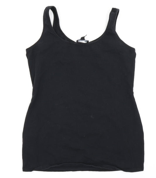 Womens UK Size 10 New Look Black Basic Tank