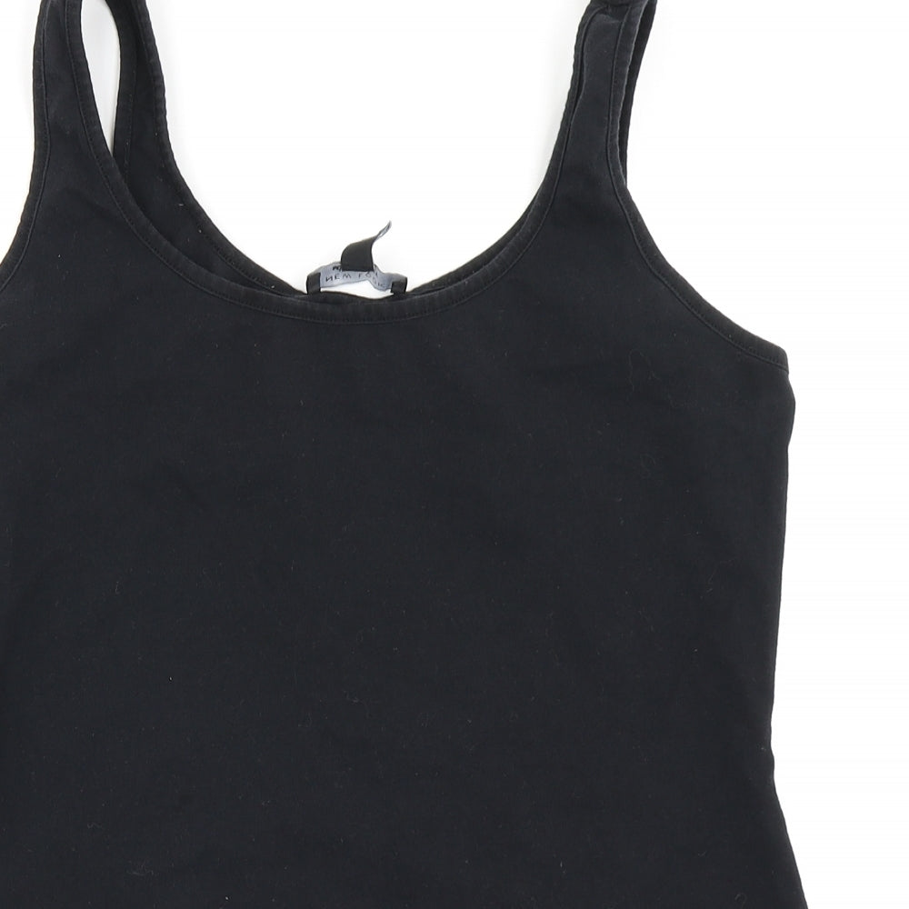 Womens UK Size 10 New Look Black Basic Tank