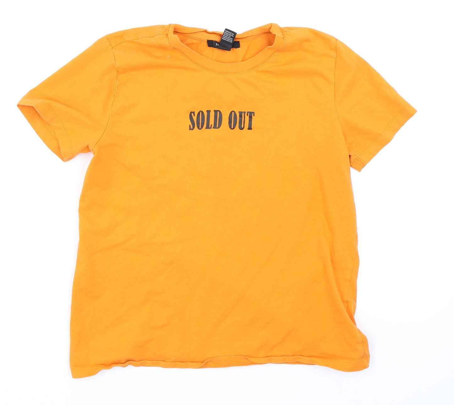 FOREVER 21 Womens Orange   Cropped T-Shirt Size M