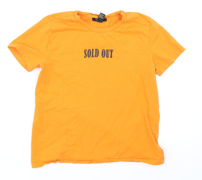 FOREVER 21 Womens Orange   Cropped T-Shirt Size M