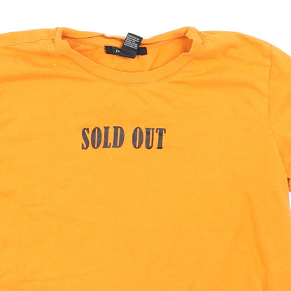 FOREVER 21 Womens Orange   Cropped T-Shirt Size M