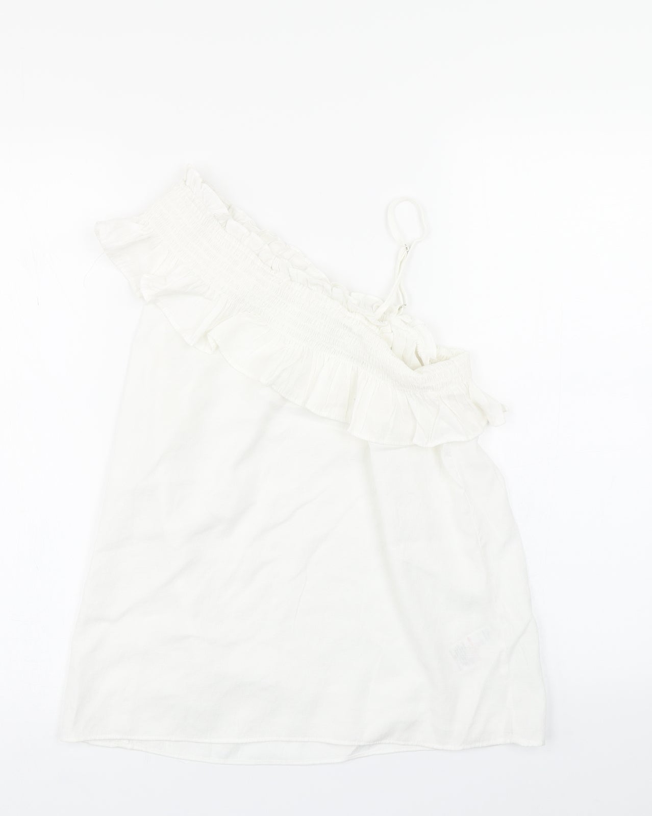Womens UK Size 10 Peacocks White Basic Blouse