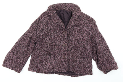 Womens UK Size 14 Style by EWM Pink Overcoat