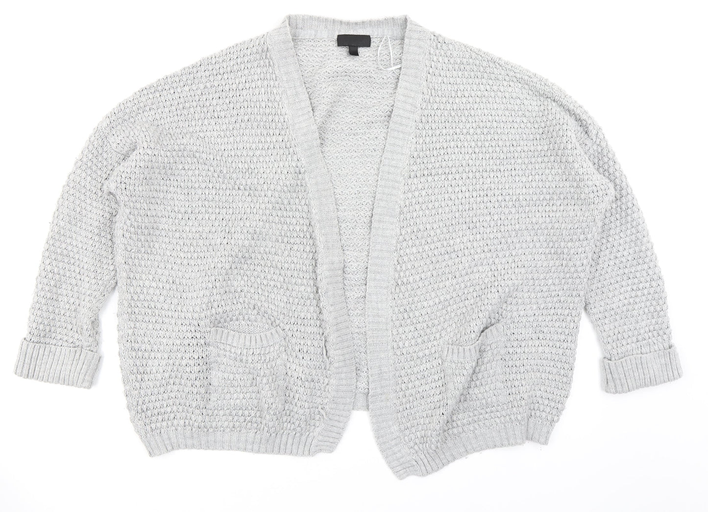 Womens UK Size 10 Topshop Grey Cardigan Jumper
