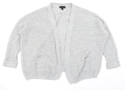 Womens UK Size 10 Topshop Grey Cardigan Jumper