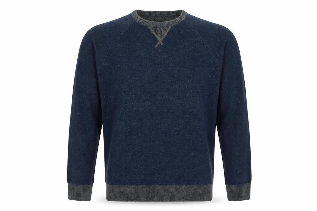 Mens UK Size L Easy Blue Pullover Jumper