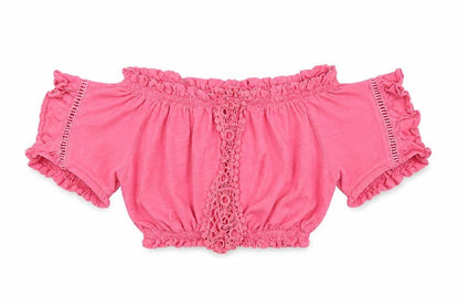Front view of Select girls’ pink basic blouse one size