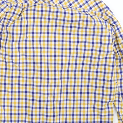 Thomas & CO. Mens Multicoloured Check   Button-Up Size 15.5