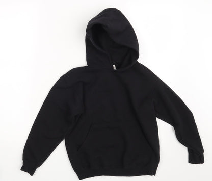 Fruit of the Loom Girls Black   Pullover Hoodie Size 9-10 Years