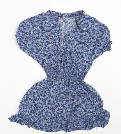 Womens UK Size S Preworn Blue Basic Blouse