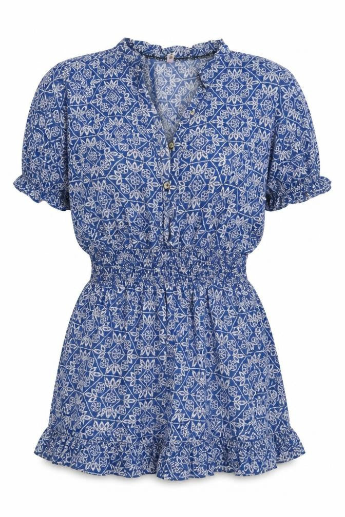 Womens UK Size S Preworn Blue Basic Blouse